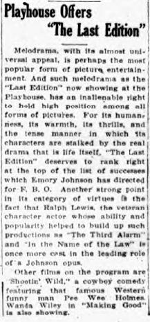 Mount Veron, New York, Daily Argus, 31st Dec 1925 Review